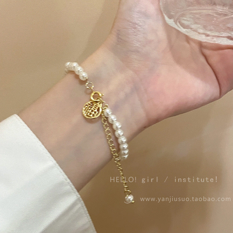 Wholesale Silver baroque pearl bracelet